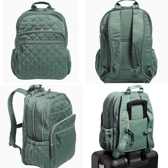 Vera Bradley Campus XL Backpack — Olive Leaf - Picture 13 of 13